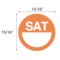Nevs DaySpots - Saturday 1" circle White w/Orange DDOT-S1 - alternate 2